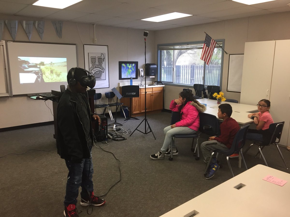 FSUSDVR's tweet photo. After learning about third world countries, we were able to actually take a class of @SuisunEl students there on a trip to Africa in VR! #FSUSDVR #FSUSD https://t.co/v5R4Ud1ehc