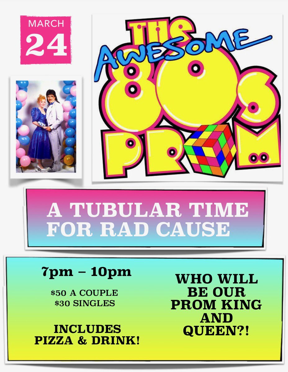 PMTSTemecula's tweet image. Scrunches, blue eyeshadow, and neon OH MY! Join us for an 80s themed prom here at #pmtstemecula ! All current and past future professionals are welcome to attend! Purchase your tickets 🎟 at the service desk
#danceforacause #rootedinlove #FUNraising #fundraising #80sprom