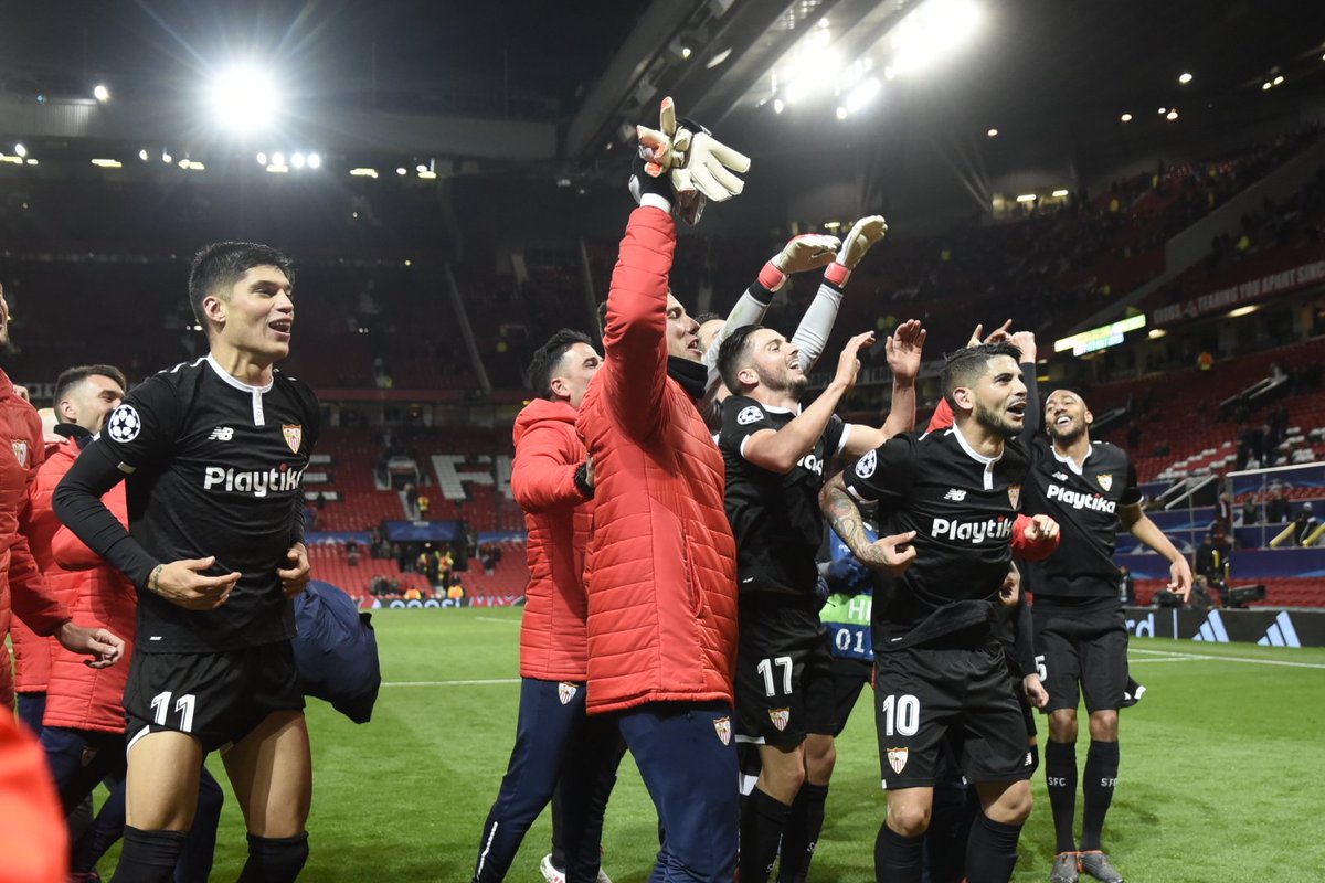 SevillaFC's tweet photo. CRÓNICA l 1-2: Les dijeron que era imposible, por eso hoy están en cuartos de final de la @LigadeCampeones
💪💪💪

➡ https://t.co/fnI73INF8P https://t.co/bo0KUJLmr6