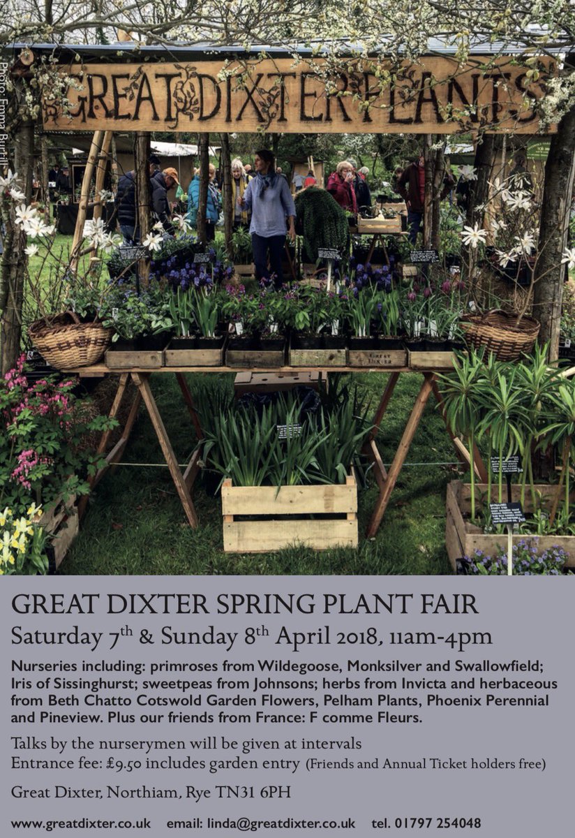 marcmusing's tweet photo. not long now!
#greatdixter #plantfair #spring #plants https://t.co/jtrxqNRRf7