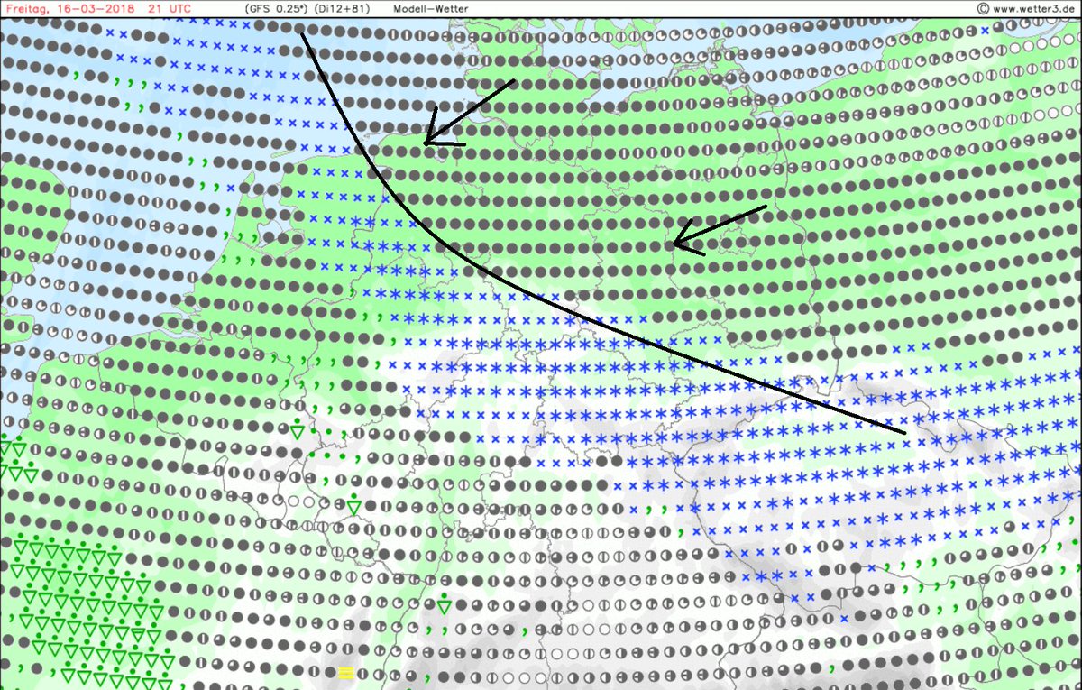 LeonEikenaar's tweet photo. Het GFS weermodel berekent op vrijdag de overgang naar een kouder weertype. Dit gebeurt vooraf met een gebied (natte) sneeuw. Daarachter meer kou vanuit Rusland. https://t.co/AHW8kHvw0Z #winter #liveblog #nieuws #winterkansen #weekend https://t.co/BQNrP2vwcF