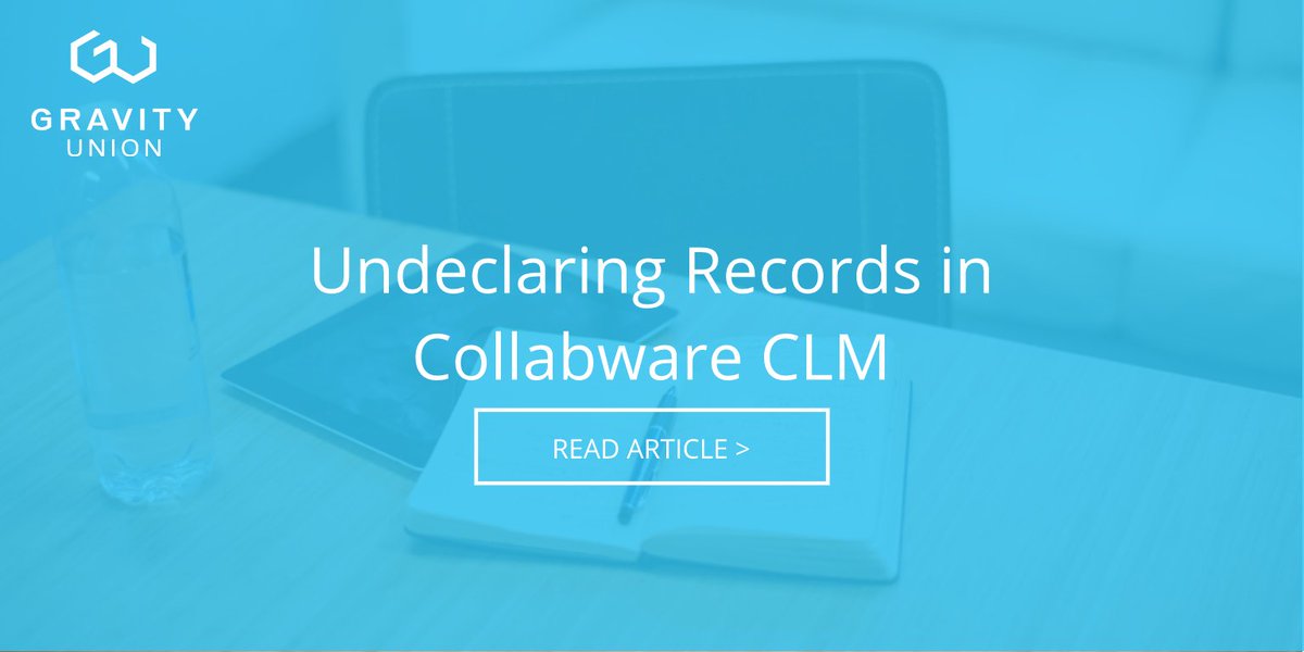 GravityUnionECM's tweet photo. Read this article to discover the three ways you can undeclare records in SharePoint that are being managed by @collabware
https://t.co/9iOKNmjJFx #collabware #ECM #recordmanagement #SharePoint https://t.co/PCl75kHZz5