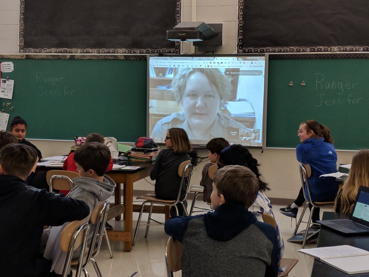 annradefeld's tweet image. Thanks to @nwysocki123, @glstabile, @Con6Science, @mikin6teach,  incredible presenters and a webcam, I can visit @BadlandsNPS and @MammothCaveNP at the same time from @NorthRoyaltonMS. Great experience for our students! #learningfromexperts #NRinspiregreat