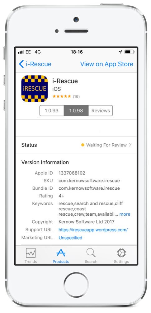 iRescue_app's tweet photo. iRescue update submitted to Apple for review. Hopefully it’ll pass and be in the AppStore within the next 24 hours #coastguard #volunteer #availability https://t.co/y3OflohlGB