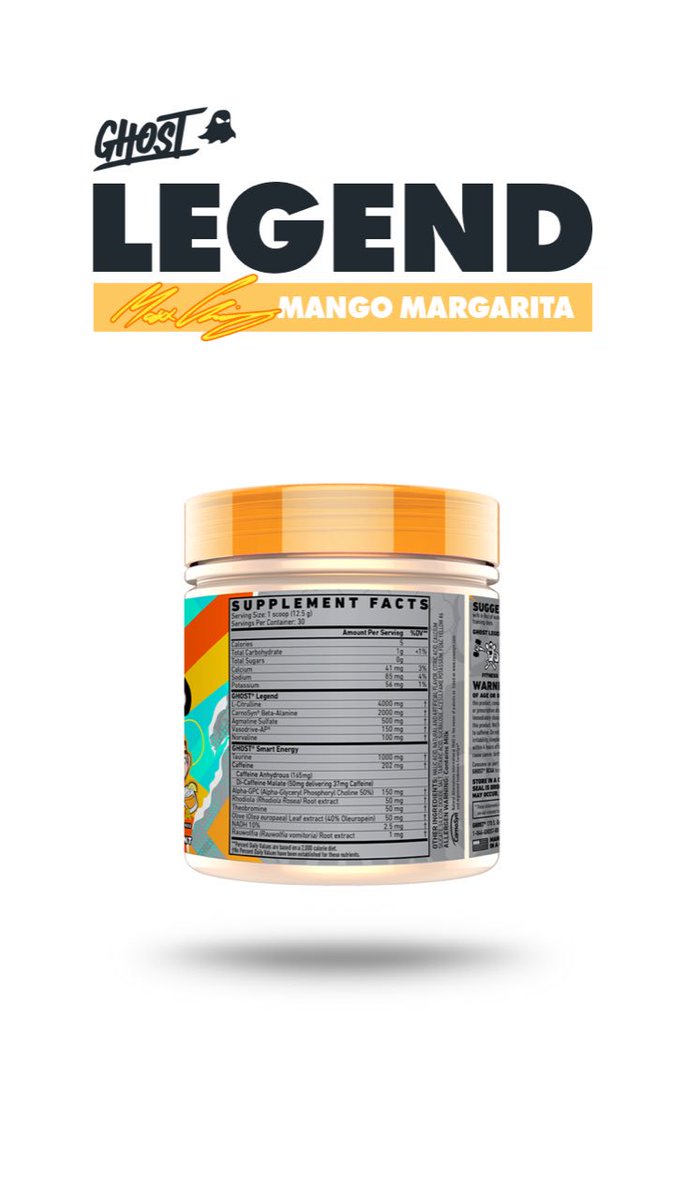 MaxxChewning's tweet photo. LIMITED EDITION @GhostLifestyle Mango Margarita Preworkout launches next Thursday the 22nd at 5pm CST! You can save 20% at launch with code “MAXX”! This stuff will sell out fast so get ready 👀 https://t.co/SATc9PxebC