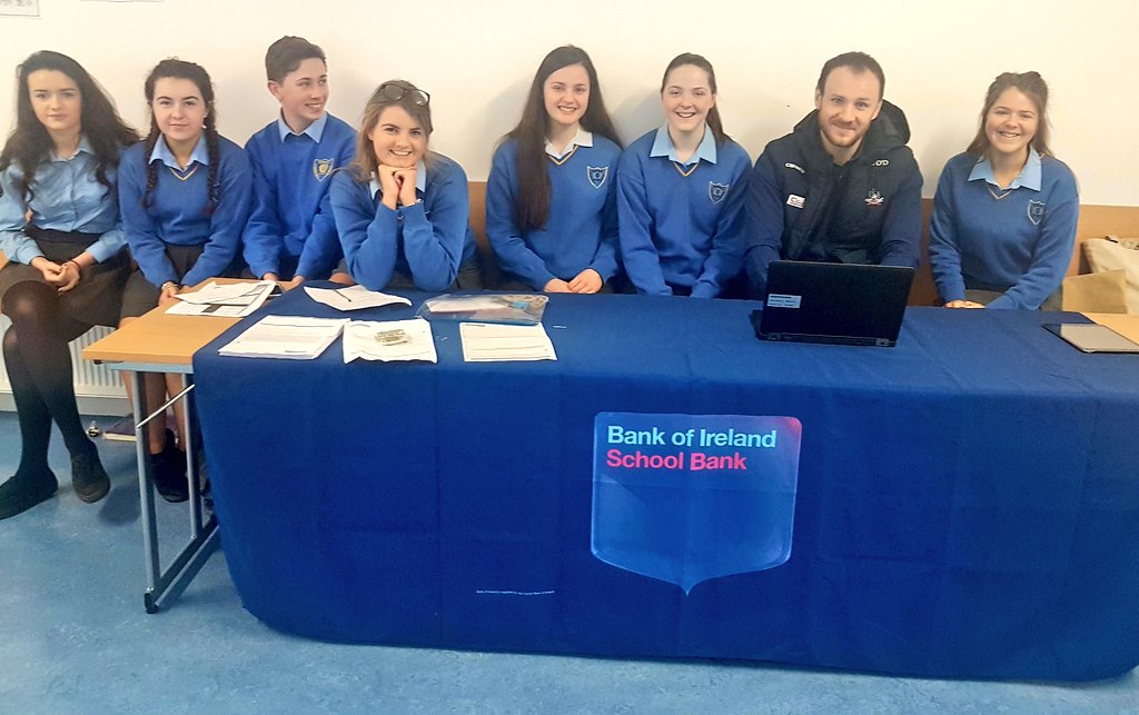 BoiKcs's tweet photo. We are now officially open!! Remember the first 100 students to open accounts with us can get tickets to a rugby/soccer game. Get those forms signed by your parents &amp; drop them back next Tuesday! @KinsaleComSch @KinsaleTY @bankofireland @briandris94 @BOIstudents https://t.co/yPswGdOOui