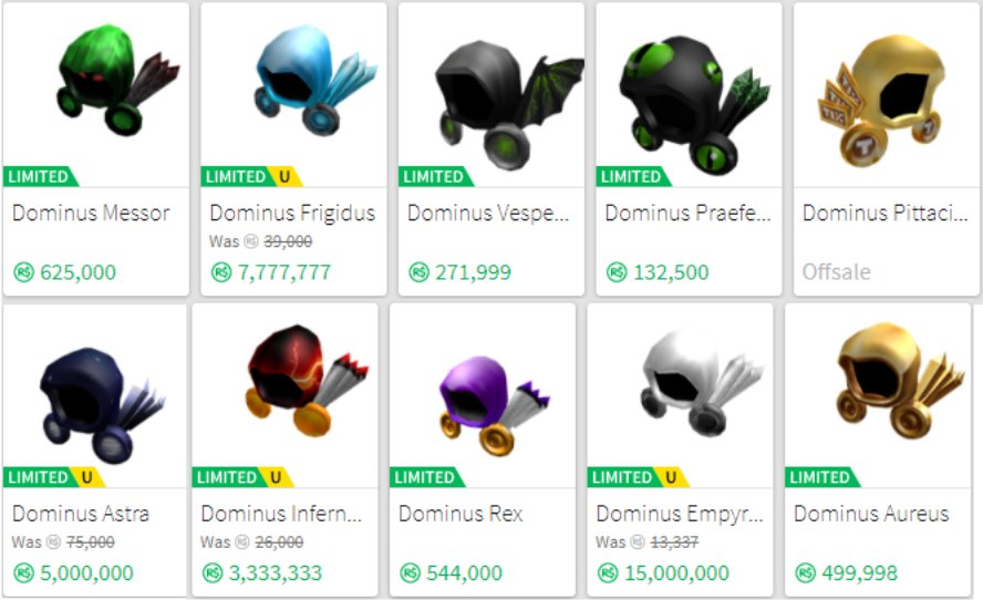 Dominus Items Roblox People