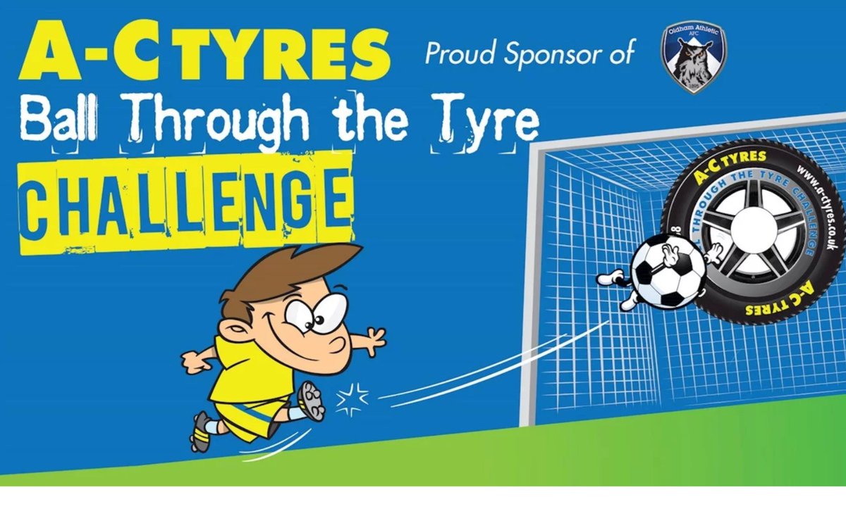Get yourself entered into the draw to have a shot at putting #theballthroughthetyrechallenge <a href="/OfficialOAFC/">Oldham Athletic</a> #oldhamhour
<a href="/allaboutoldham/">All About Oldham</a> <a href="/whittakerdesig1/">WHITTAKER DESIGN</a> <a href="/christinagaunt/">christina gaunt</a> <a href="/d2_dave/">david carpenter</a> 
x.com/OfficialOAFC/s…