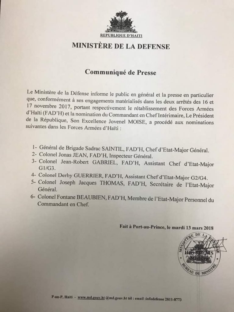 Défense Haïti tweet media