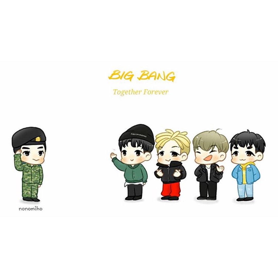BBVIPBrasil's tweet photo. [#FANART] FanArt muito fofa dos meninos com seu alistamento obrigatório militar

Não sairemos daqui e estaremos aqui quando vocês voltarem 💛✨🌸 !!

Via: bb.translations 
FanArt feita por nonomiho_illustration https://t.co/yY9qCPetEh