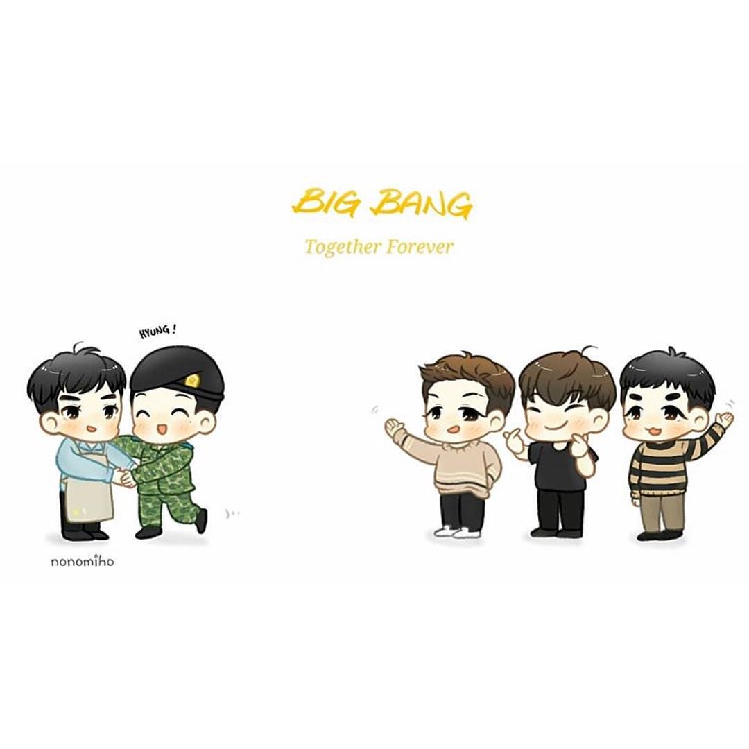 BBVIPBrasil's tweet photo. [#FANART] FanArt muito fofa dos meninos com seu alistamento obrigatório militar

Não sairemos daqui e estaremos aqui quando vocês voltarem 💛✨🌸 !!

Via: bb.translations 
FanArt feita por nonomiho_illustration https://t.co/yY9qCPetEh
