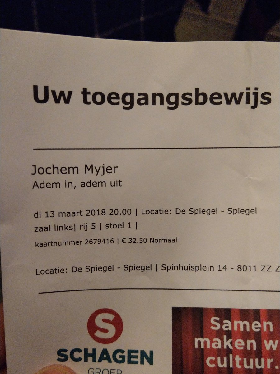 ChrisRens's tweet photo. Zo binnen.
De jarige zit op rij 5 stoel 1.
@jochemmyjer https://t.co/fYGyh5va1w