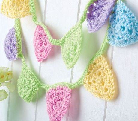 Letsknitmag's tweet photo. Bring Spring colours into your home with this easy crochet bunting! Download the FREE pattern today! #letsknit #easterknits #springknitting #springcrafting #letsknitmag #crochetpattern https://t.co/XiOVFmOXzl