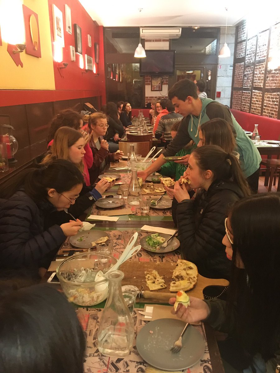 Flatbread dinner at Flams in Lille. In the words of Jake "It's flamtastic"!!