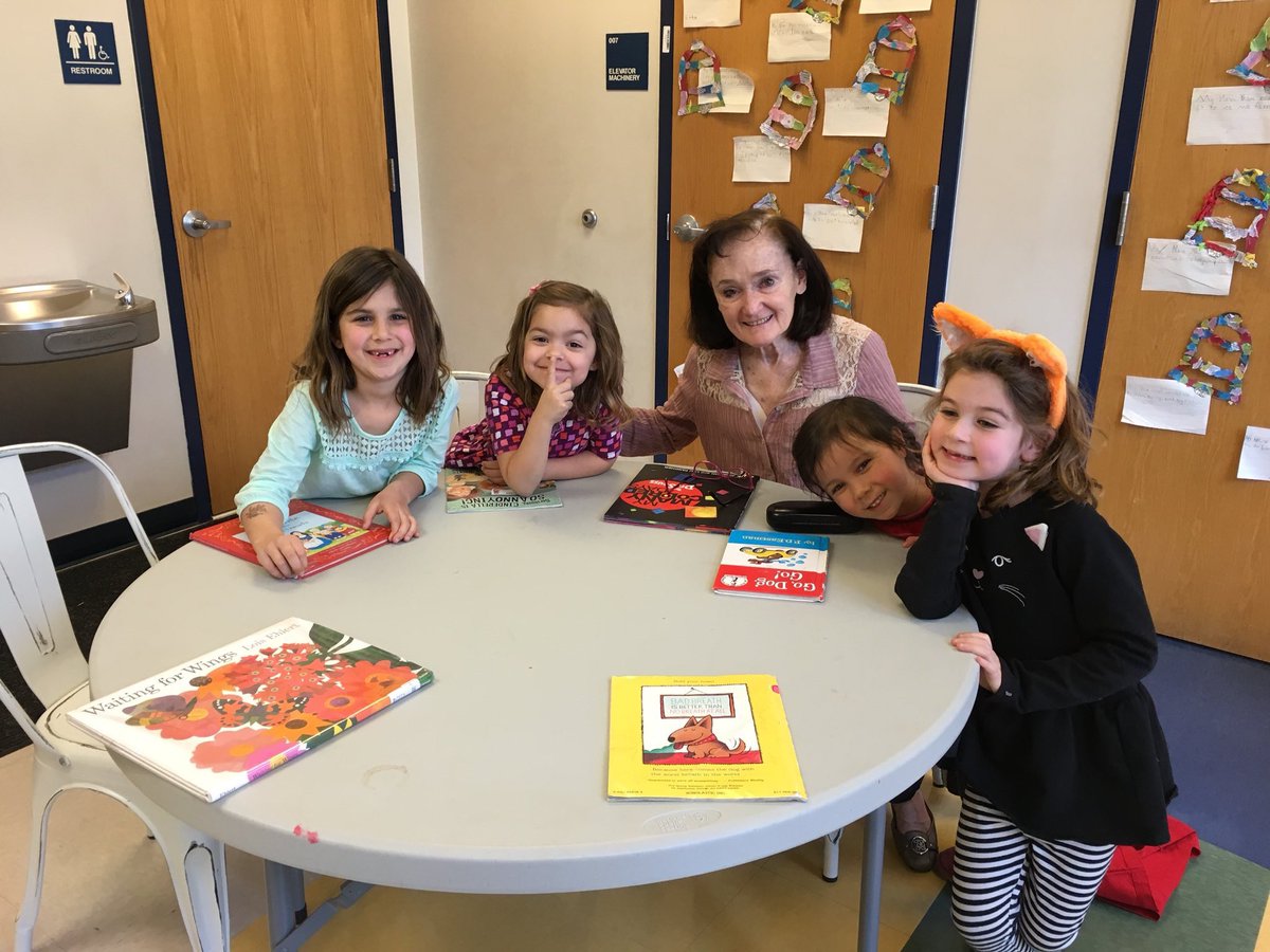 TerryHarness's tweet photo. What a great opportunity for our @APS_SPARK Kindergarten students to work with Wesley Woods Seniors today!  Thanks @mindyjmailman for making this happen! #BuddyReading #PartnersInLiteracy #WesleyWoodsSeniorLiving @APSPartnerships @apsupdate @SPARKpto https://t.co/UKaMmfuP9b