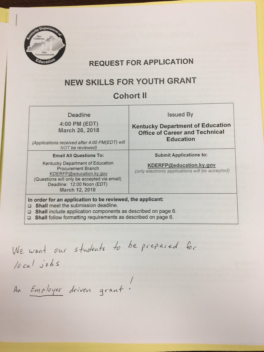 SuptACollins's tweet photo. A great discussion @PurchaseADD as we prepare to apply for NYSG Cohort II. At the meeting: 5 businesses, 2 ATC’s, 1 CTC, and 5 School Districts. Viewing the Grant as an Employer Driven Grant! #CTC #KyEdWorkforce #LoveKYPublicEducation #LoveKYSchools https://t.co/xN6yrF4YSv