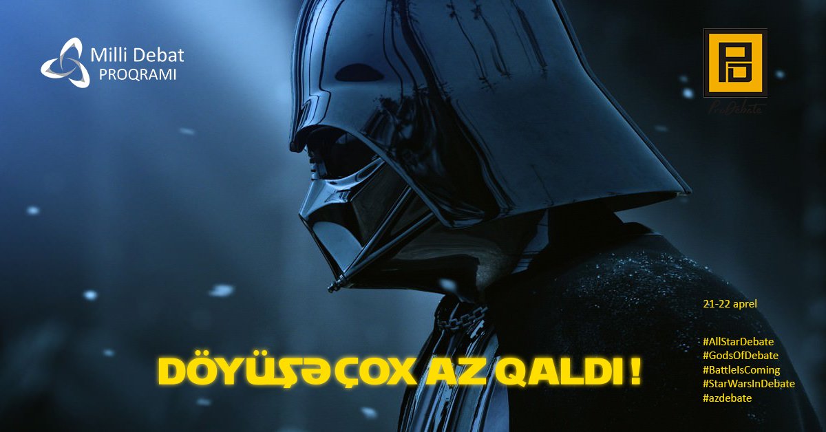 prodebateaz's tweet photo. 21-22 Aprel 2018-ci ildə Milli Debat Programının təşkilatçılığı ilə "All Star" adlı Respublika Açıq Debat Forumu keçiriləcəkdir. Forumda ölkənin debat ictimaiyyətinin ən öncül nümayəndələrinin əsl ulduz döyüşləri göstərməsi gözlənilir.
https://t.co/loSUSwCh1W https://t.co/4t6yr4SkXn