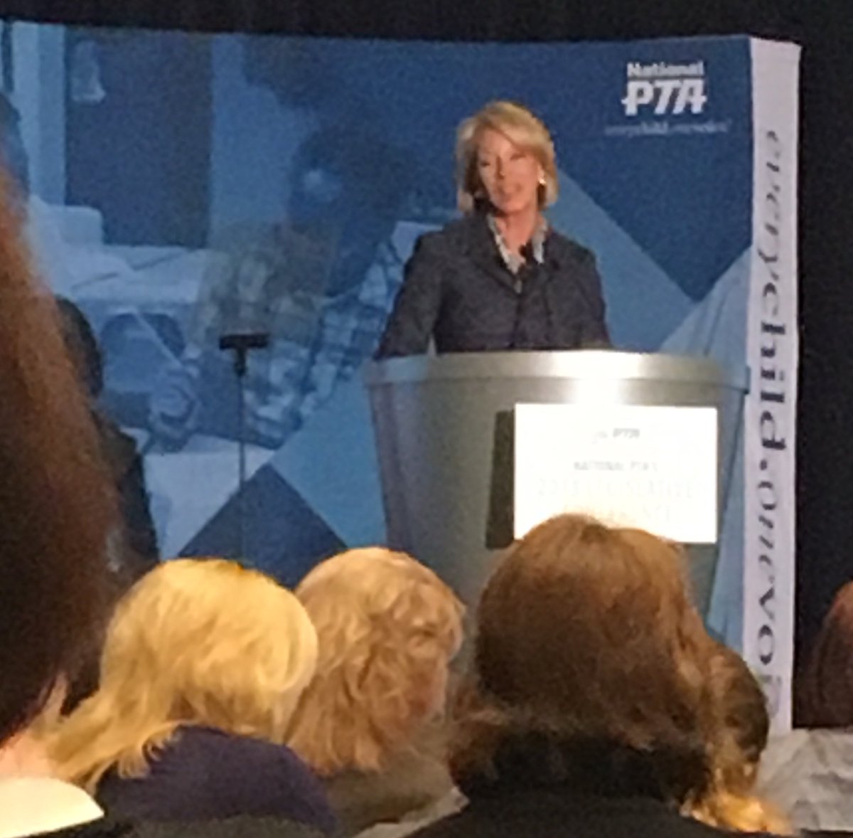 Secretary DeVos speaks to PTA. #legcon2018