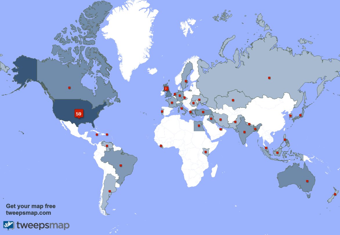 brendakaycomer's tweet photo. My followers are in USA(58%), UK.(7%) Get your free map https://t.co/xT0PSbnUYg https://t.co/o2KDSKk1ai