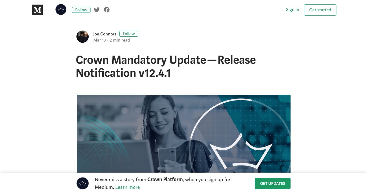 CrownPlatform's tweet photo. The Newest #Crown Wallet is now available! Read the full release update here: https://t.co/cEykqv4HcV https://t.co/OAektiWYrh