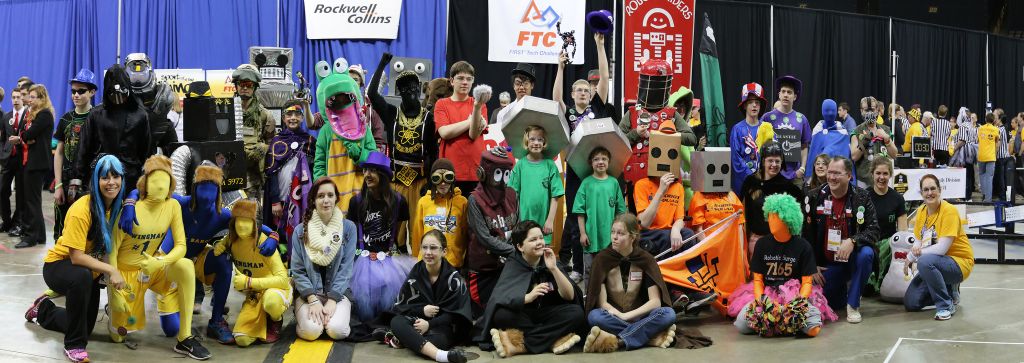Five Years of North Super Regional - The 2014 Mascot picture! We love to see team mascots! Don't forget to bring a mascot to the 2018 North Super Regional! #NSR2018 #omgftc #omgrobots <a href="/FTC_North_SR/">FTC North SR</a> #FiveYearsNSR
