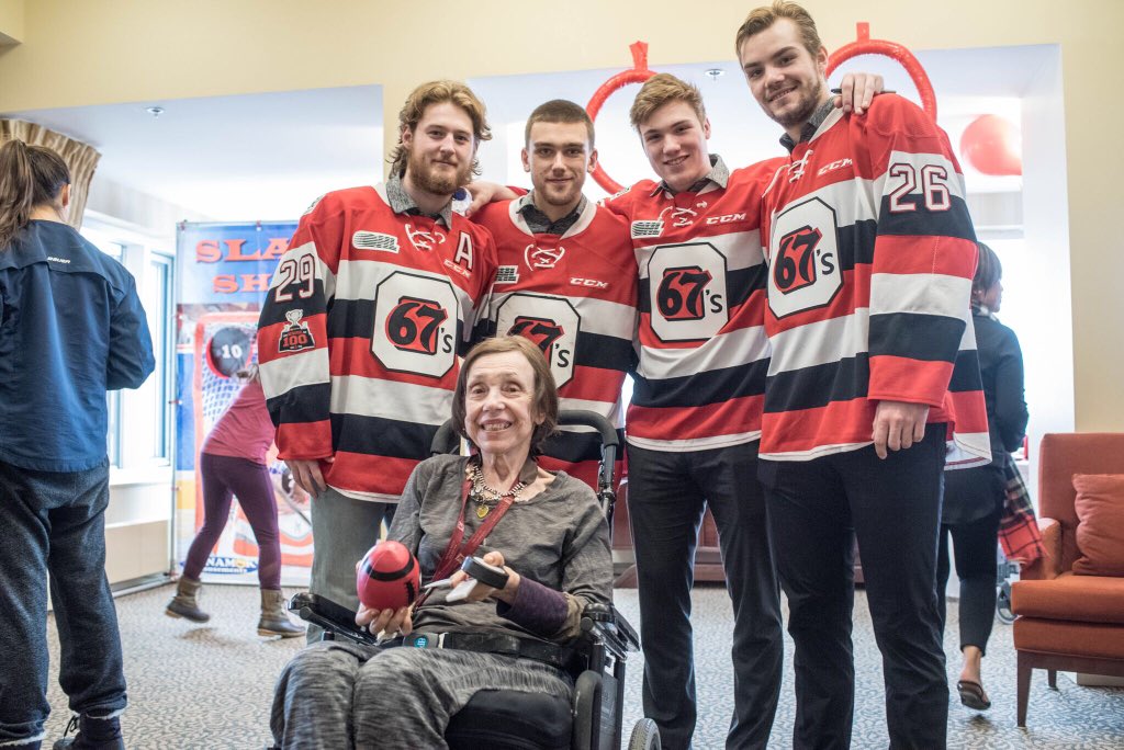 GdotAmiel's tweet photo. WOW! The @Ottawa67sHockey did it! 50 acts of kindness complete!! โ
Today @Felhaber62 @oliviertrembla1 @jacob_cazy @SBoomhower98 visited the Lord Lansdowne Retirement residence to spend some time with a few friends. Well done boys!! #50for50 #67sCommunity
๐ธ: @chrishofley https://t.co/EgHvibV7Bx