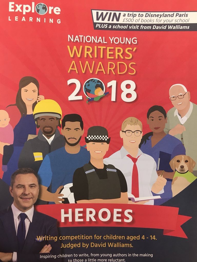 WellfieldMiddle's tweet photo. Our whole school took part in a 'Heroes' assembly today from @exploretutors to launch an exciting writing competition to win a visit from -the one and only- @davidwalliams AND a trip to Disneyland Paris for the winner and family. (More details to follow.) #wellfieldloveswriting https://t.co/HvSezMUznk