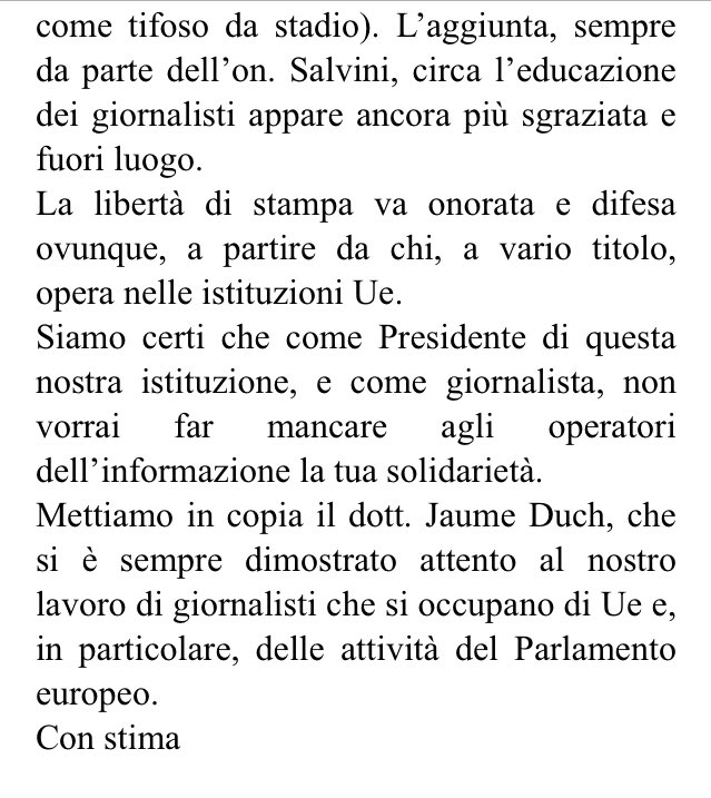 davcarretta's tweet photo. Grazie all’iniziativa e alla penna di Gianni Borsa, con alcuni colleghi abbiamo sottoscritto questa lettera a @Antonio_Tajani a proposito delle parole di Matteo Salvini sui giornalisti. https://t.co/kF4VqoNjET