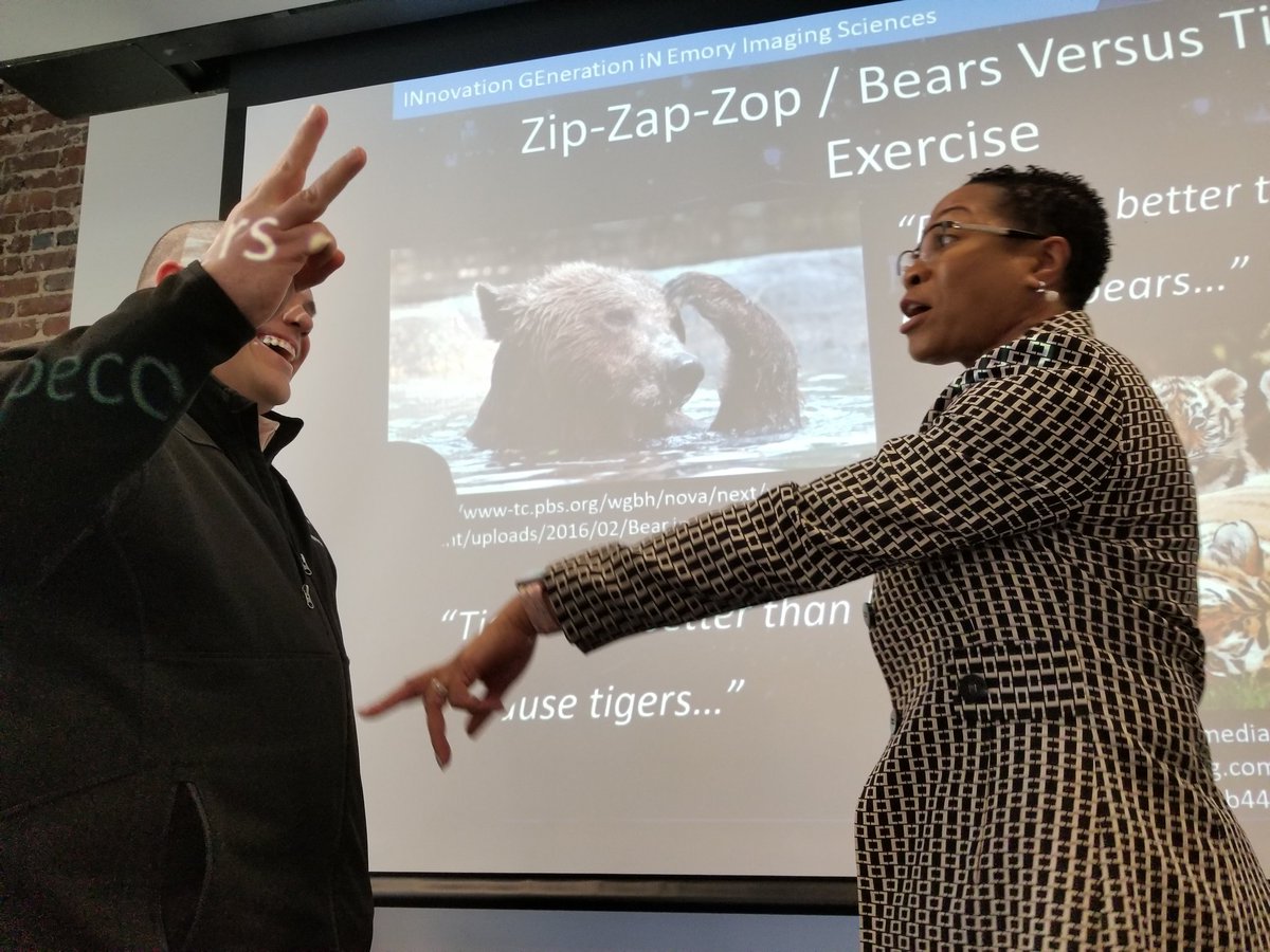 ATLHealthcareQI's tweet photo. Celebrating Innovation! Tigers are better than bears! #EmoryRADInnovates @EmoryRadiology @angiowoman https://t.co/3c2vVfiFXm