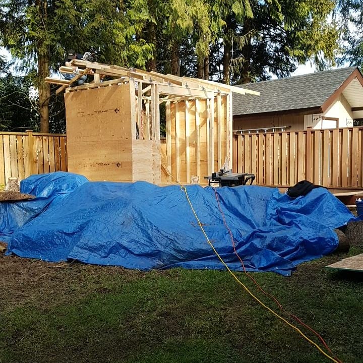WourConstructio's tweet photo. Building a shed in beautiful weather! #Vancouver #weather #shed https://t.co/KroTCTJpXG