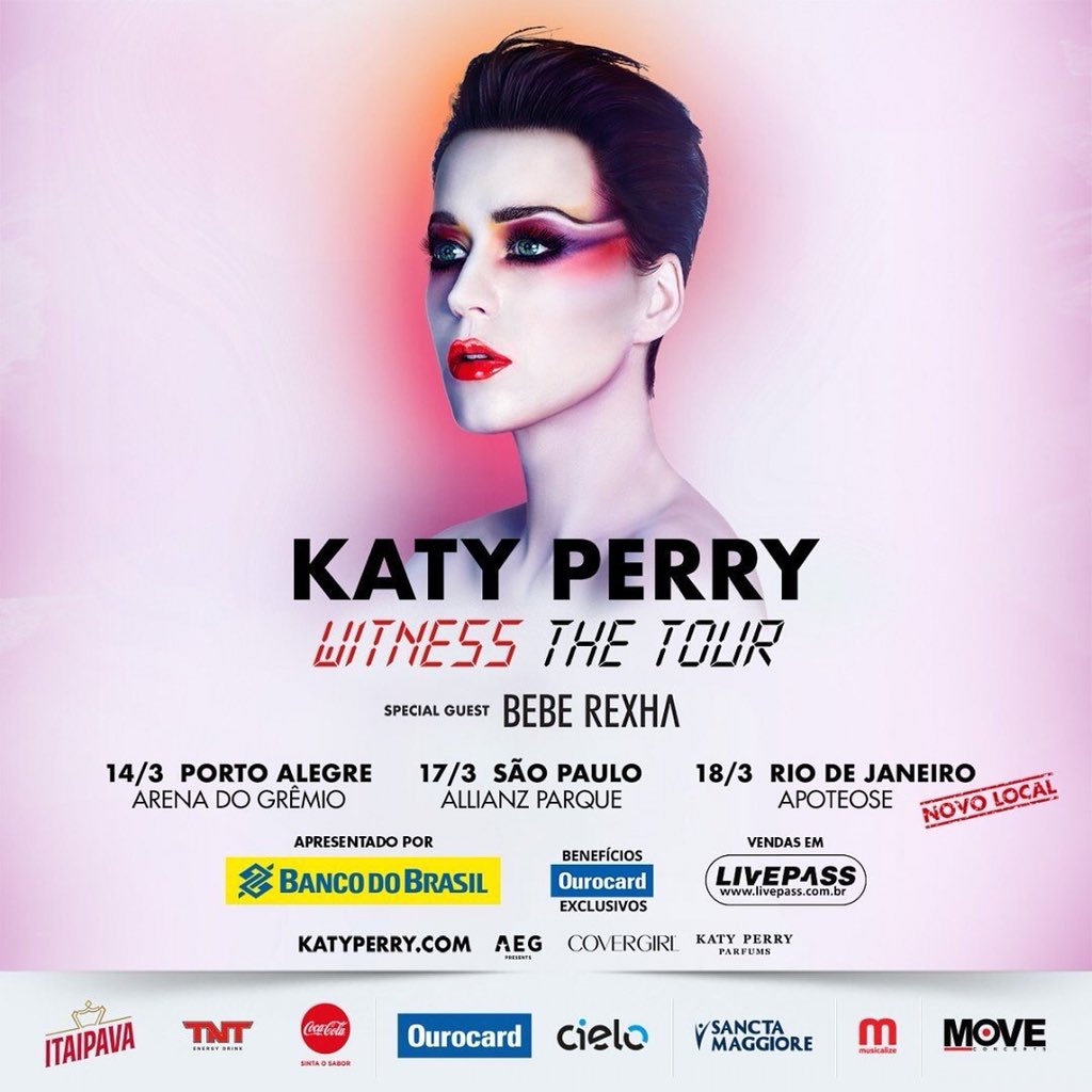 katyperrybr's tweet photo. O Katy Perry Brasil vai te levar pra #WitnessTheTour no Rio De Janeiro! 

São 2 ingressos! 

Pra concorrer:
🔹 Seguir o KPBR  
🔺 RT neste tweet
🔹 Marcar 3 amigos neste post
🔺 Usar a TAG #MELEVAKPBR https://t.co/APaahrUIkM
