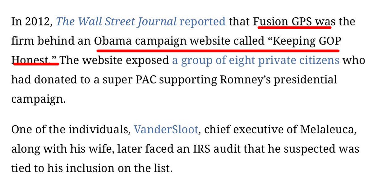 (15) YES  #GlennSimpson worked for Obama he is responsible for starting “Keeping GOP Honest” the “truth campaign” that put 8 Americans on a hit list and ruined their businesses.  #FusionGPS  #Obamagate.