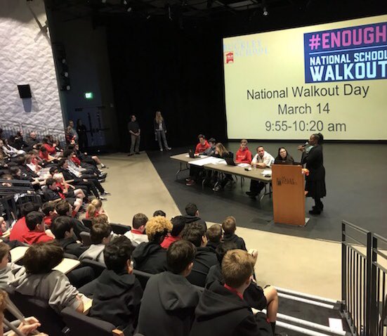 This is what ACTION looks like! 1. Lead a school symposium on gun violence and school safety. 2.Design and sell T-shirt’s for <a href="/AMarch4OurLives/">March For Our Lives</a>. 3. Lead your school’s National School Walkout.  True Warriors keep fighting! #enough
