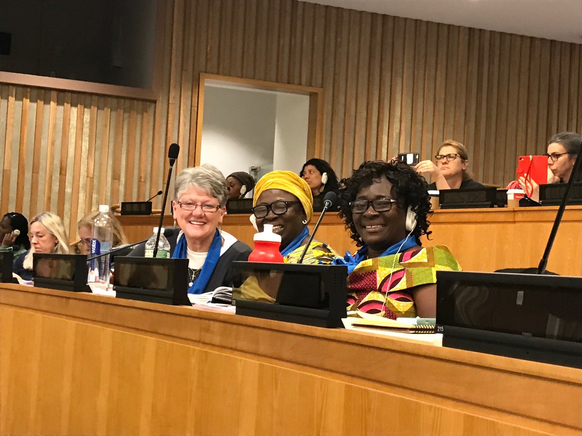 Shara from Canada and fellow #Mothersunion delegates from Ghana in Canada led session on empowering rural women at #UNCSW62