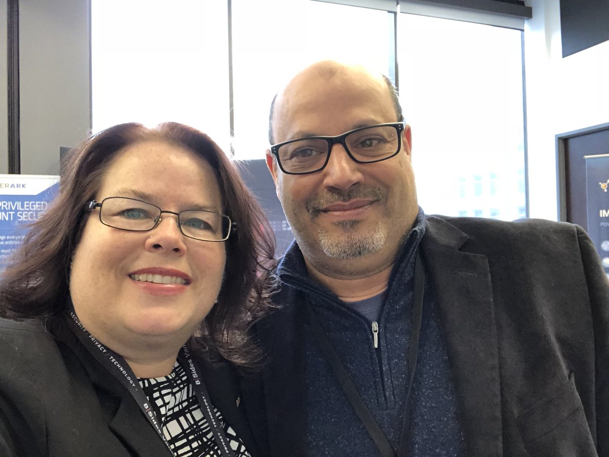 At the BSides Vancouver event networking for our MS-INCS students and bumped into Ehab Koronfel, a cyber security NYIT-NY alumnus from 1991!!! #nyitdidthat #bsidesvancouver