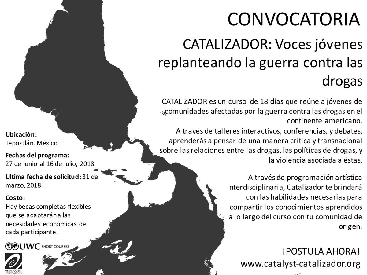 CatalystRethink's tweet photo. 2.5 SEMANAS PARA POSTULAR A CATALIZADOR 2018! Ayúdenos a difundir esta gran oportunidad! Becas completas para jóvenes de 15-17 años. #catalystuwc #catalizadoruwc #nomassangre #becas #Viaje #jovenes #educacion https://t.co/Z8iN18hitM