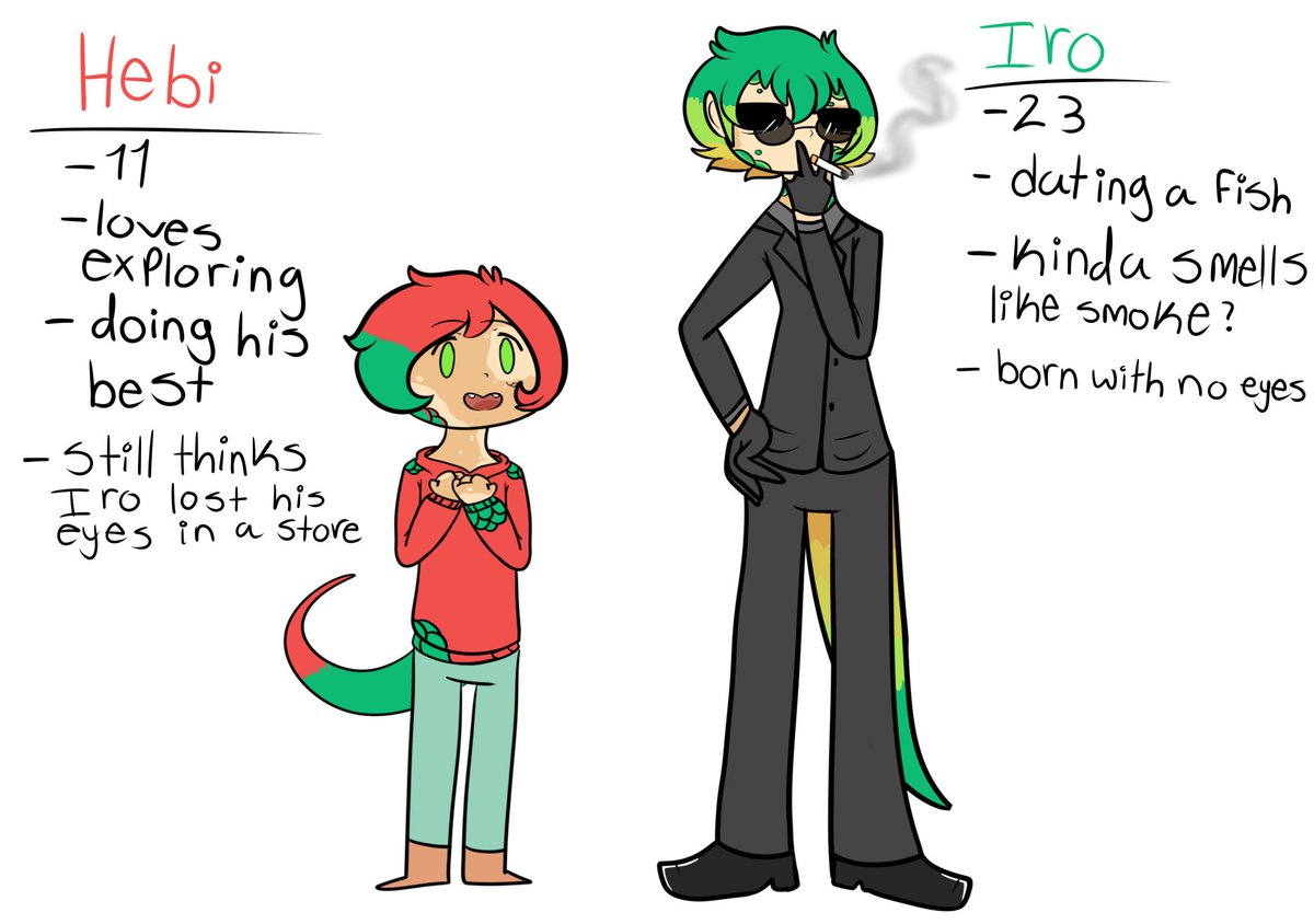 LizardlyGod's tweet image. Info on Scalis' kids
art of the girls made by: @/RemonGurin))