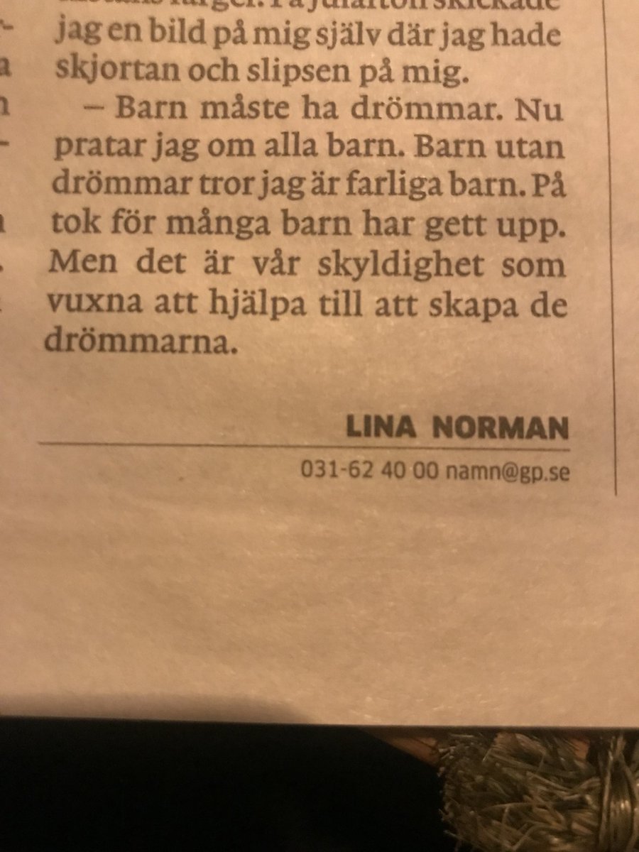 Barn utan drömmar tror jag är farliga barn...