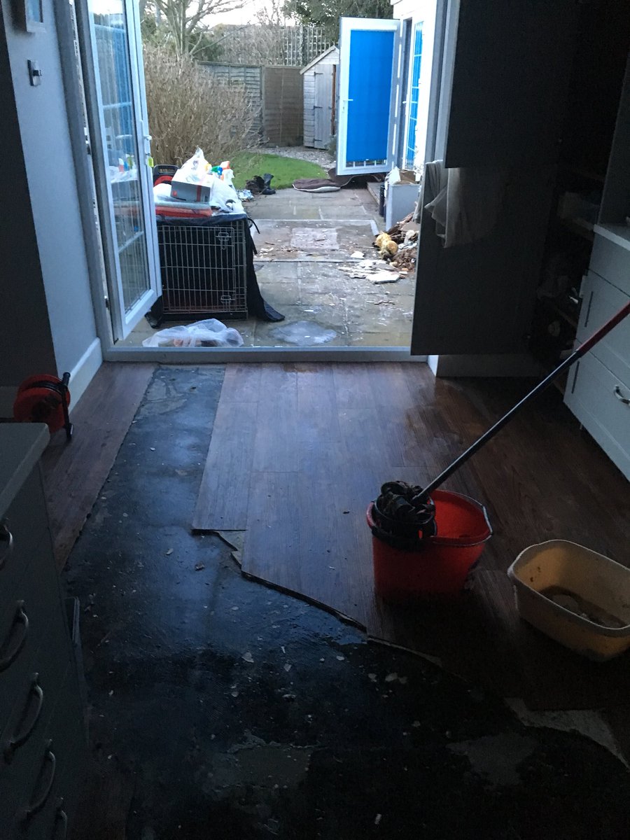 SimplyKleenLtd's tweet photo. #Emergency #callout in #chichester what a #nightmare #burst #pipe damaged found #7days after the big freeze https://t.co/0WazaROnrE