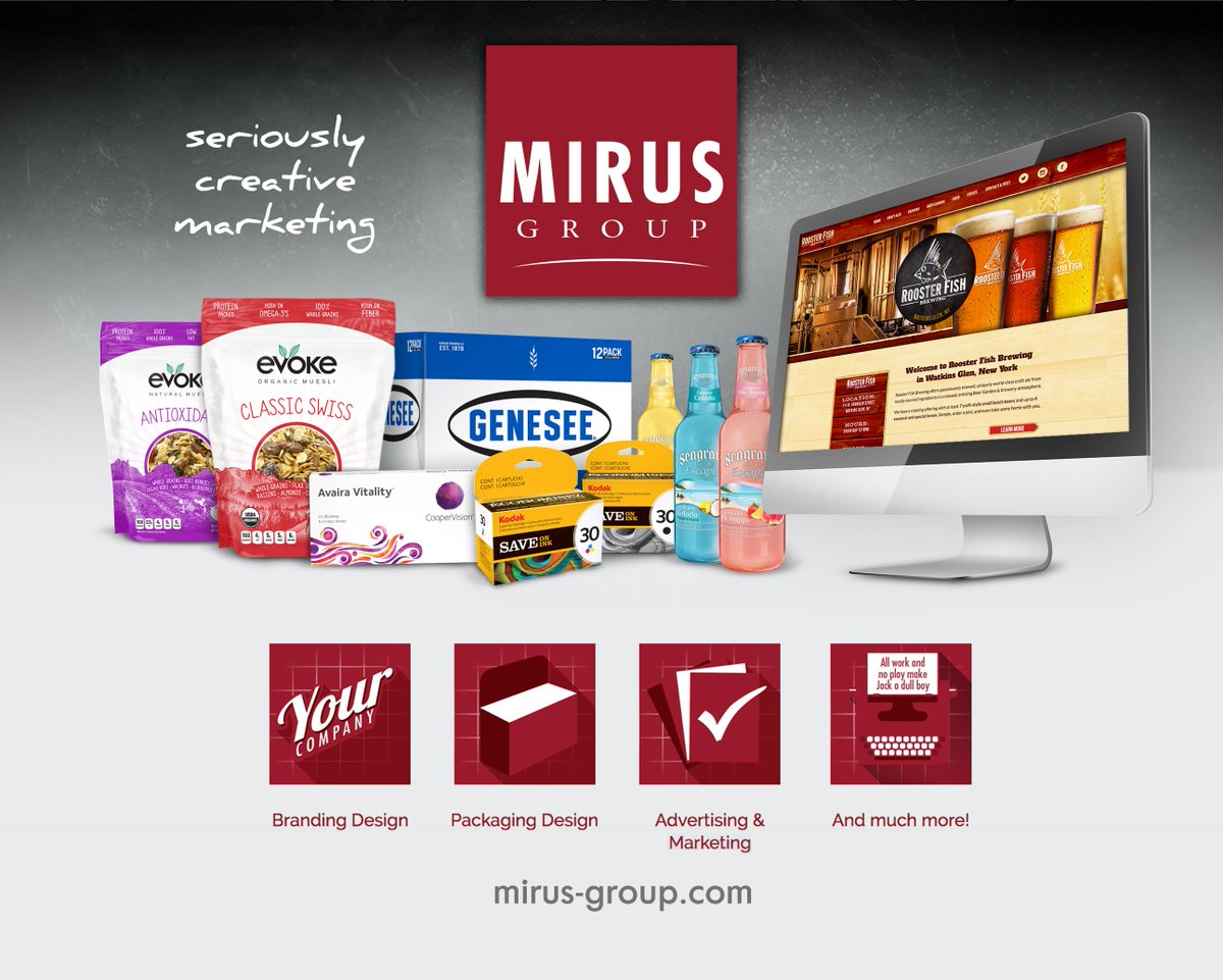 mirusgroup's tweet photo. Mirus Group helps entrepreneurs to brand, package, and promote their businesses and products. We're nearby in Fairport but reach worldwide.
See more at: https://t.co/suibK7QZrI 
Logos, websites, packaging, advertising!

#ROC #WNY #Entrepreneurship #branding #rochester #rocpic https://t.co/SJydKcbrJ5