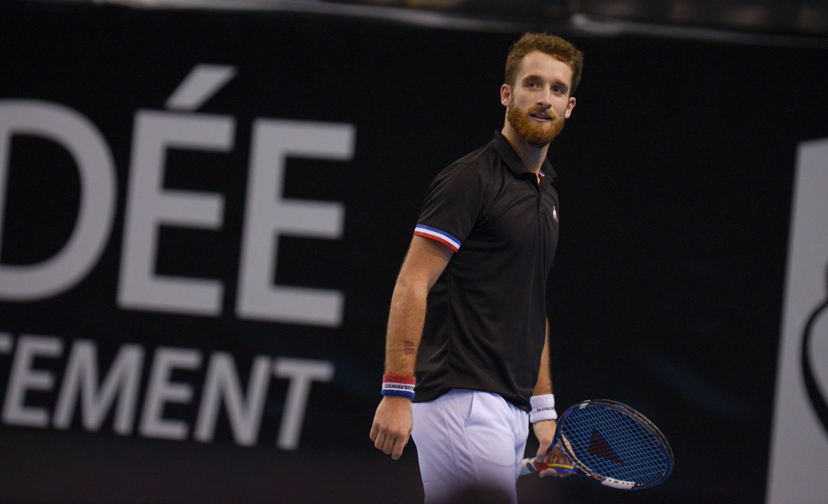 Jeu_Set_EtMatch's tweet photo. [#ATPChallenger] Constant #Lestienne (n°239) 🇫🇷 s'est qualifié pour le deuxième tour à #Drummondville ! Au premier tour, il a bénéficié de l'abandon de son compatriote Gleb #Sakharov (n°158) 🇫🇷 à 6-3 au premier set. Il affrontera #Lin ou #Dancevic au prochain match. https://t.co/Ca4VfsDud6
