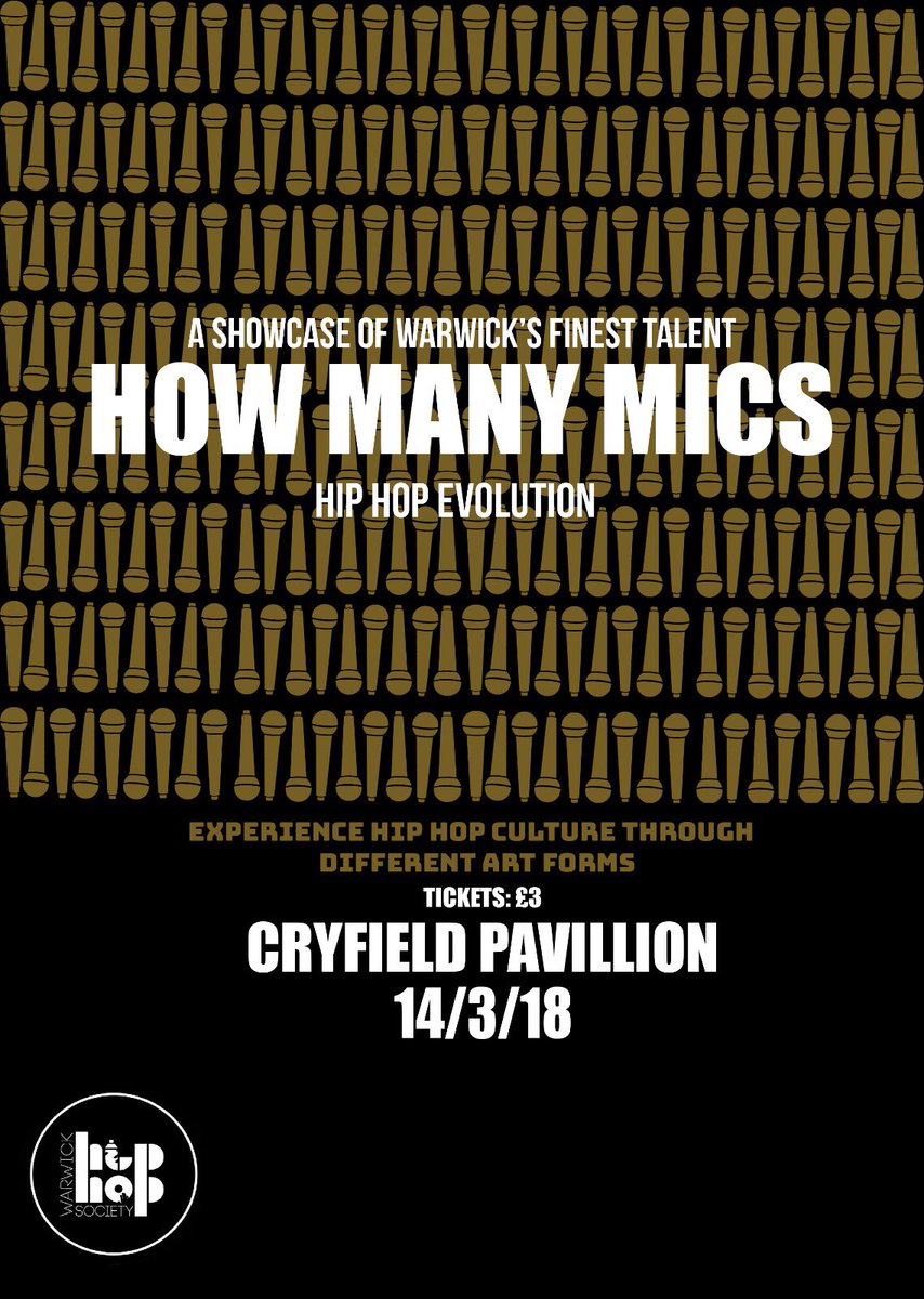 How many mics is tomorrow at 7pm! Come along and support your friends whilst they perform for our last event of this term💫✨