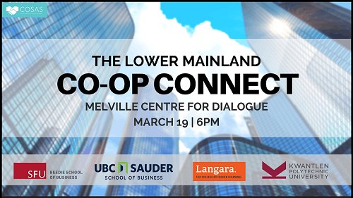 kpu_coop's tweet photo. Free networking event for @KwantlenU  Co-op students! Attend the Lower Mainland Co-op Connect event on March 19 at KPU Richmond and meet Co-op students from other schools. Register now! https://t.co/FEbNL3Ehmp https://t.co/5AbZTyttL7