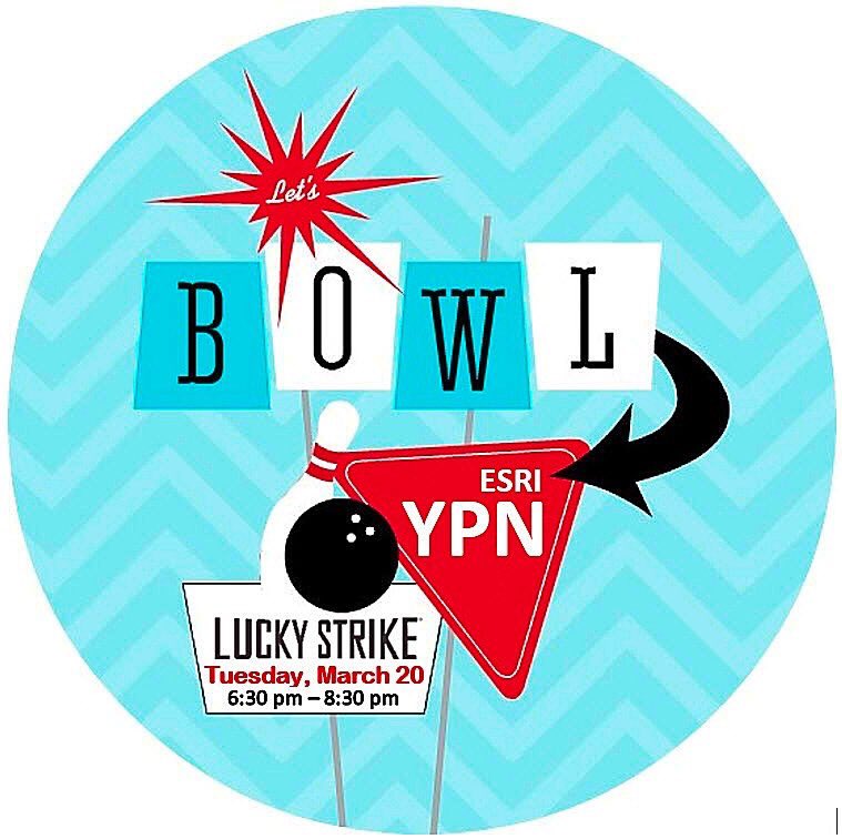 RaquelPerezEsri's tweet photo. COME OUT FOR A NIGHT OF MAGICAL BOWLING! @EsriYPN  hosting #YPNHappyHour with our sponsors #USGIF #YPG. Tues 3/20 6:30pm Lucky Strike. Conference badge required! #FedGIS #FedGIS2018 #GIS #Federal #Social #Network #Learn #Connect #Lead #YoPros #YoungProfessionalsNetwork https://t.co/bBqRCyHn9W