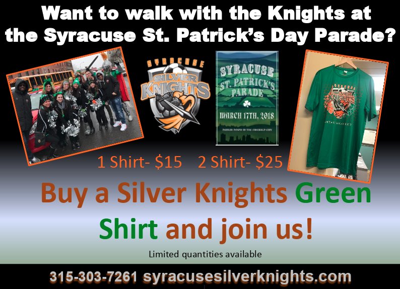 Want to walk with us in the Syracuse St Patrick’s day parade?? Call the office at 315-303-7261!
