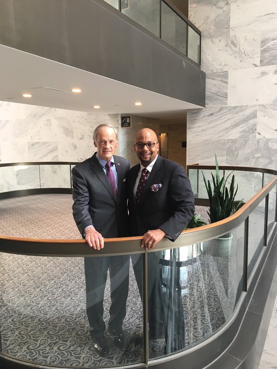 RonaldCRice's tweet photo. @aaronbass mtg w/ Senator @TomCarperforDE & advocating for high-quality, high-performing public charter schools as part of 3rd Annual Charter School Leaders of Color Capitol Hill Action Initiative-Day on the Hill @charteralliance #SLOC2018 #SupportCSP https://t.co/fMIS68xf3E