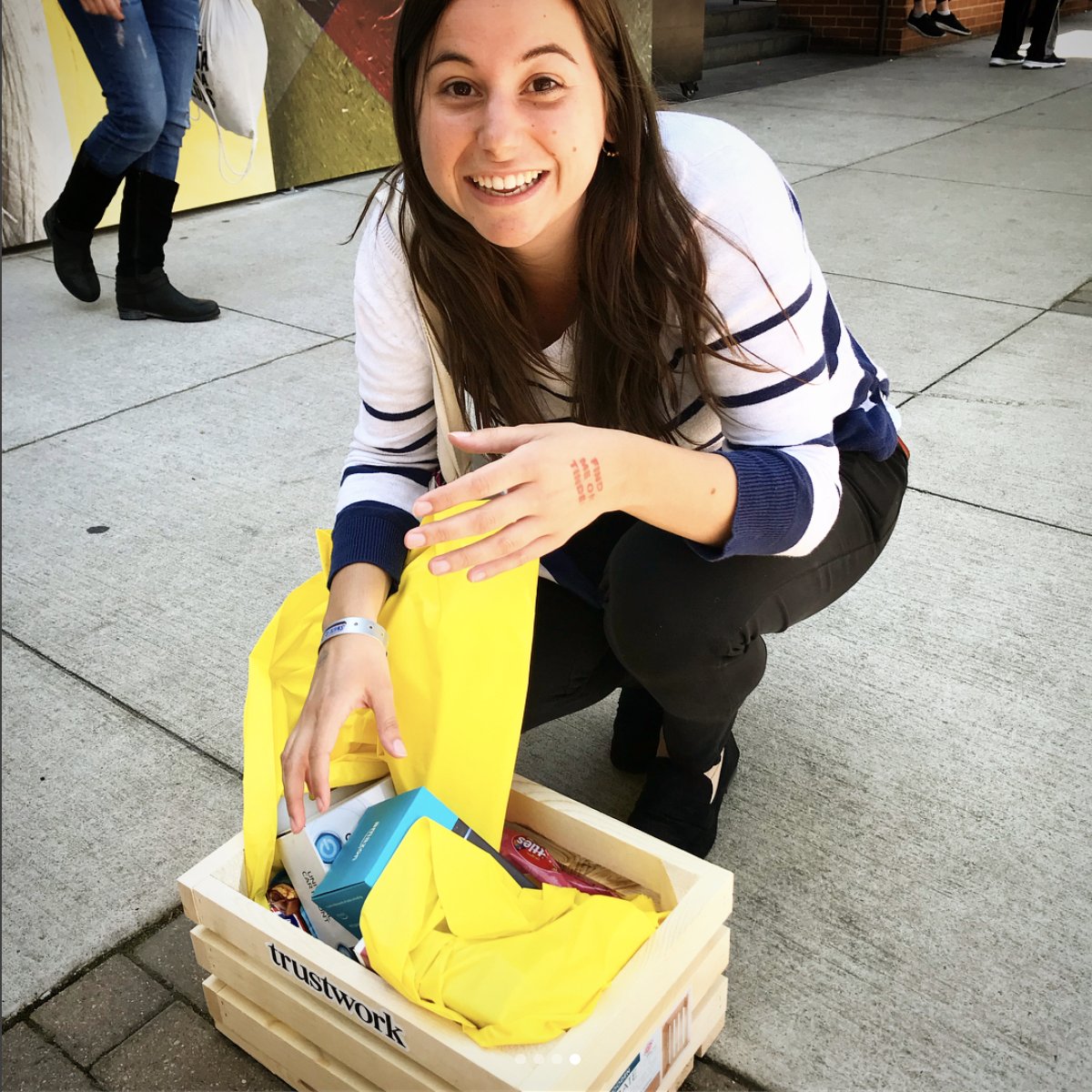 trustworktech's tweet photo. Congrats to @merii_bascou for being the first winner of our #Trustwork Scavenger Hunt, winning an Amazon Echo in her Mystery Box! If you've completed your hunt, make sure to post and tag us! What will you win in your box? ๐ #SXSW #SXSW2018 https://t.co/lAncOnmYeS