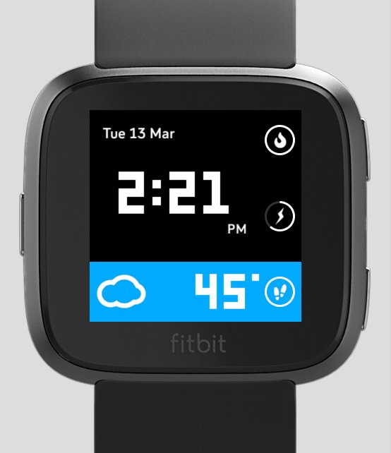 iGerlidotcom's tweet photo. Finishing Smarty Weather for #FitbitVersa 😀
#made4fitbit @FitbitDev https://t.co/hjweqc9yCM
