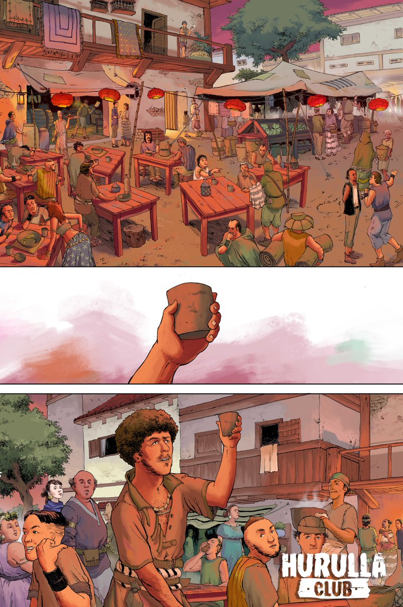 HurullaComics's tweet photo. "Hurulla" is a fantasy and adventure comic that follows the stories of a man chased by something of his past. Come aboard our unforgettable adventures on Patreon https://t.co/QIuSwJdSFv #medieval #fantasy #rpg #adventure #comics #makingcomics #bd #fumetti #quadrinhos #hq https://t.co/aeyjVzyrts
