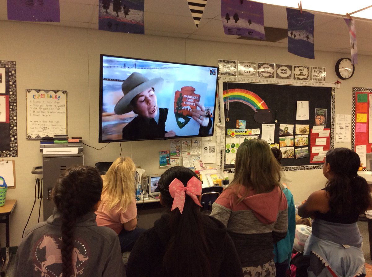 Kellykins62's tweet photo. My third graders went on a virtual field trip to Yellowstone National Park this morning through Skype in the Classroom. #OVSD_TIDE #OVSDshare #ChromeWarrior https://t.co/kU21EkK2vW